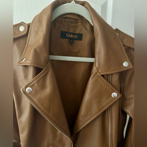 Quince 100% Leather Motorcycle Jacket – Cognac – Size Large - Picture 6 of 6